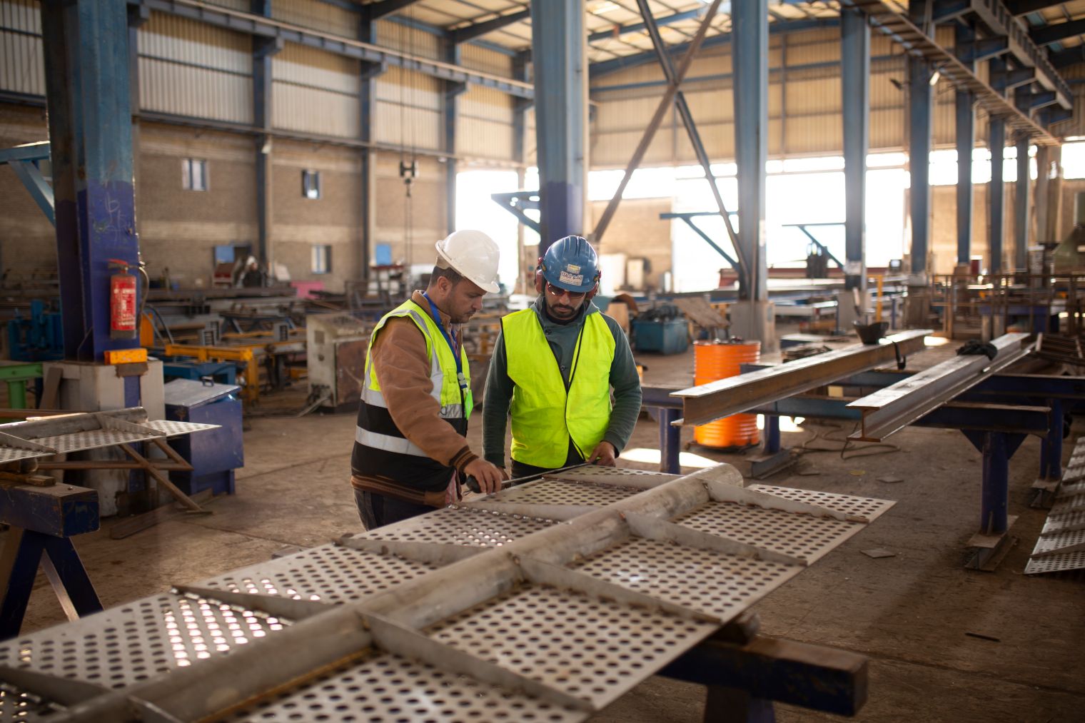 two workers in the workshop